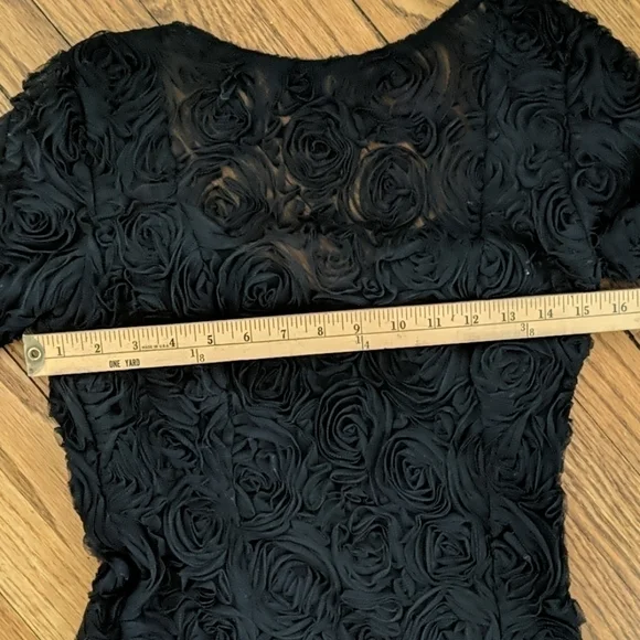 Rachel Roy black floral lace open back dress - Picture 7 of 8